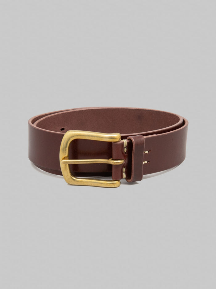 Kobashi Studio Hand Stitched Belt Kihon Buckle Brown
