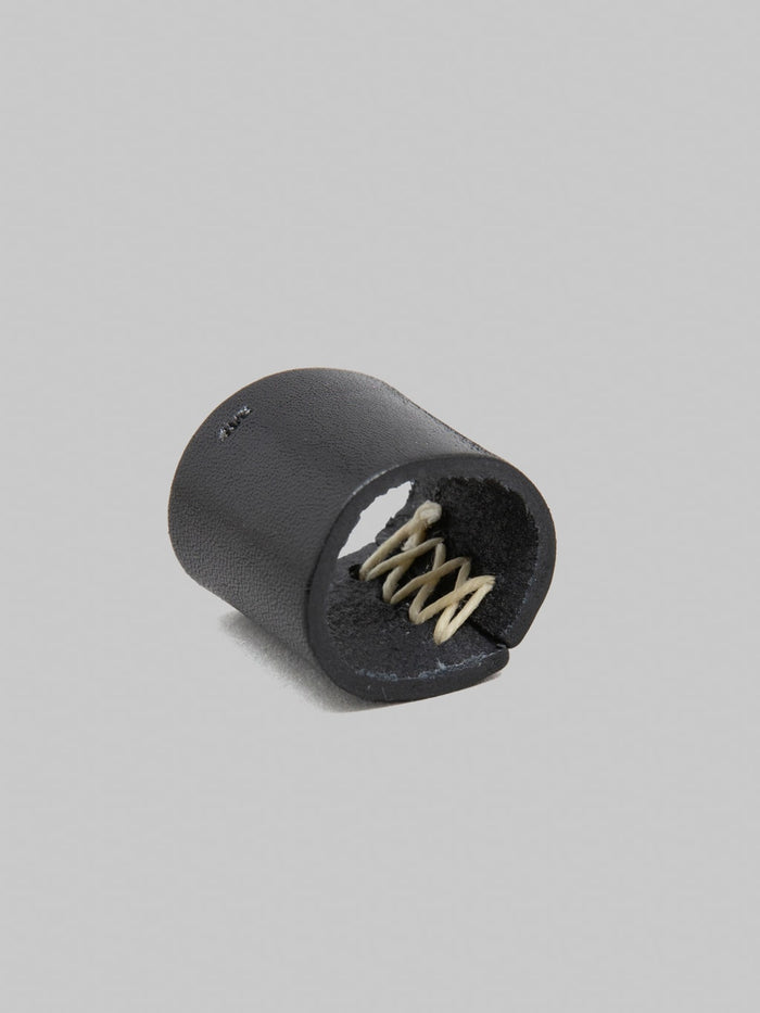 Kobashi Studio Leather Bandana Ring Black