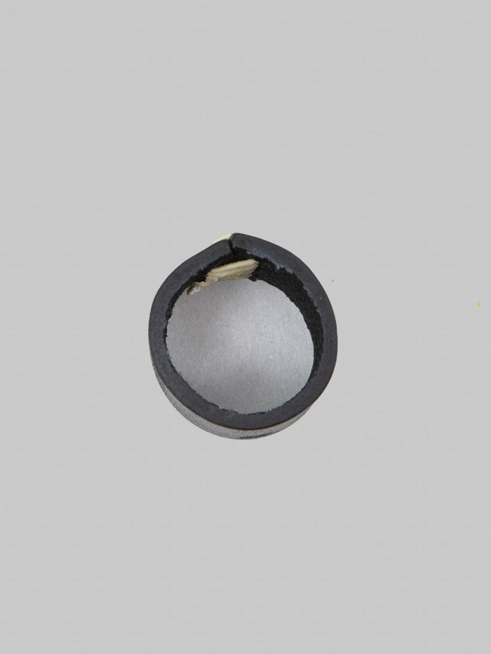 Kobashi Studio Leather Bandana Ring Black