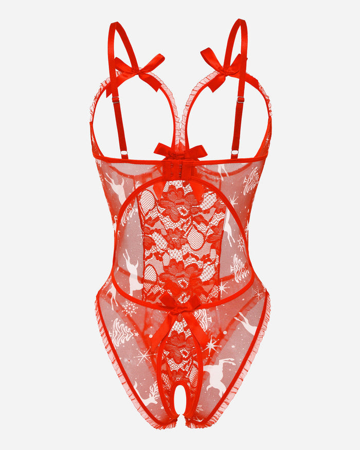 Lace Cut-out Cup Bodysuit