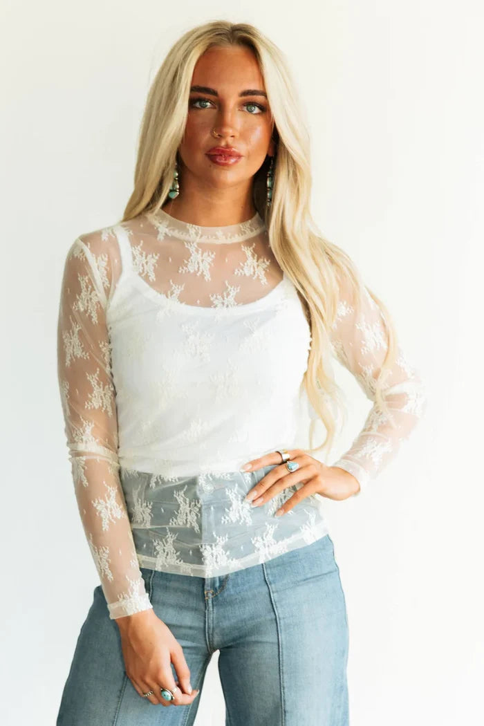LACE TOPS - 3 COLORS
