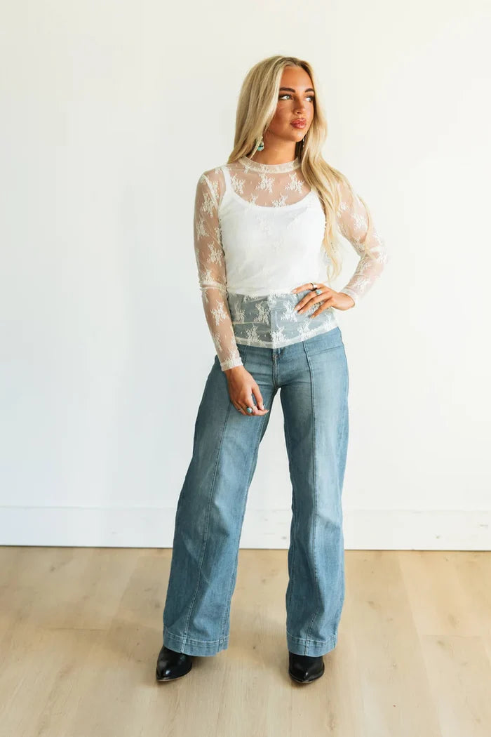 LACE TOPS - 3 COLORS
