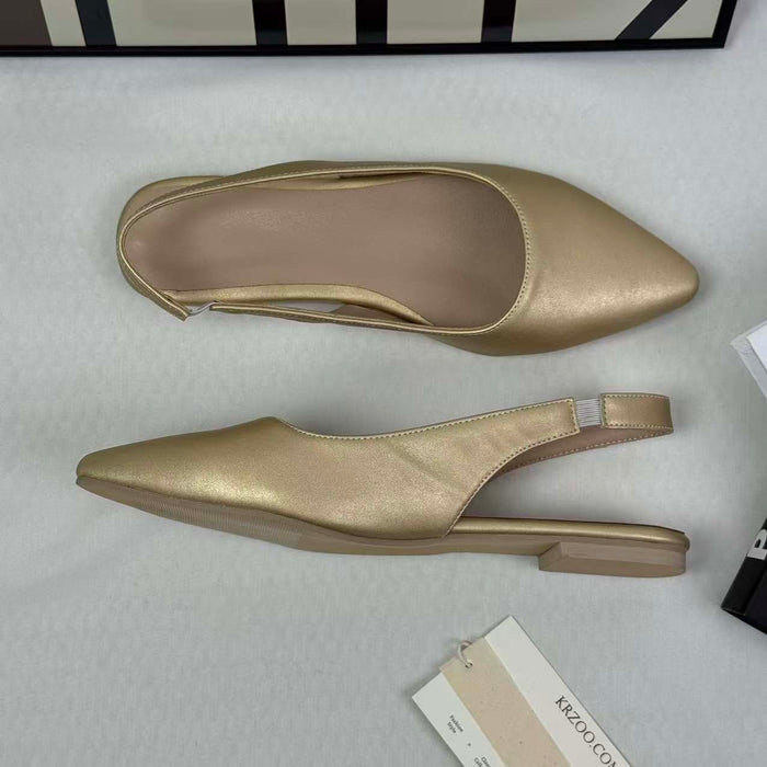 Lace-up pointed-toe flat shoes