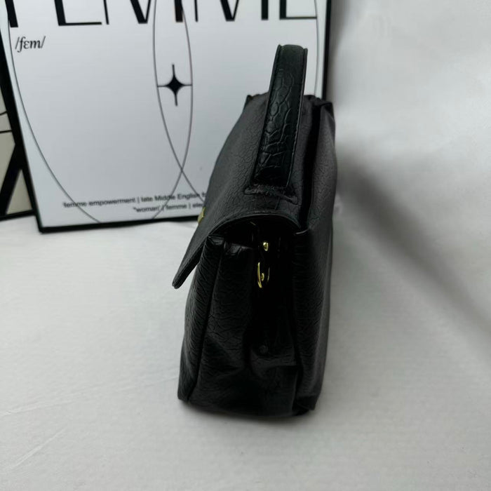 Large Black Leather Tote Bag