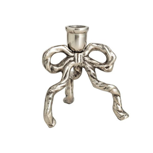 Large Bow Tapered Candle Holder