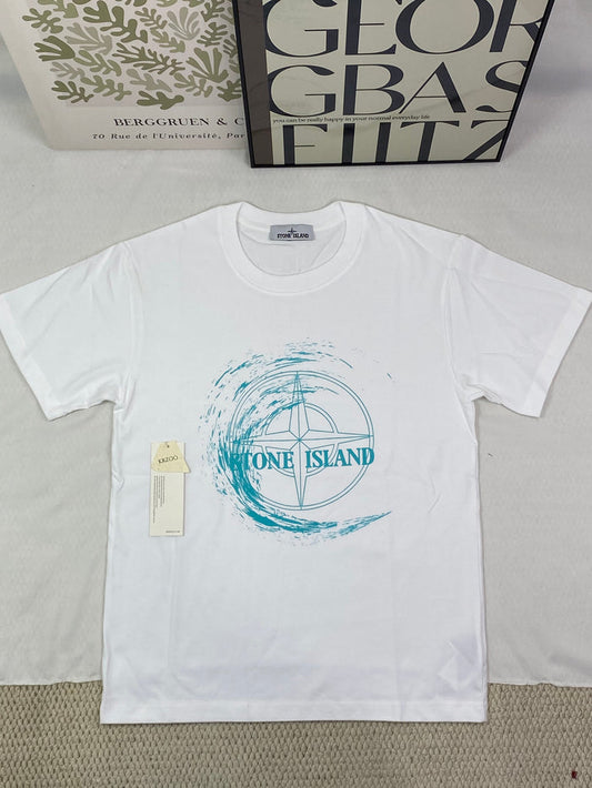 Large Compass Print Loose T-Shirt