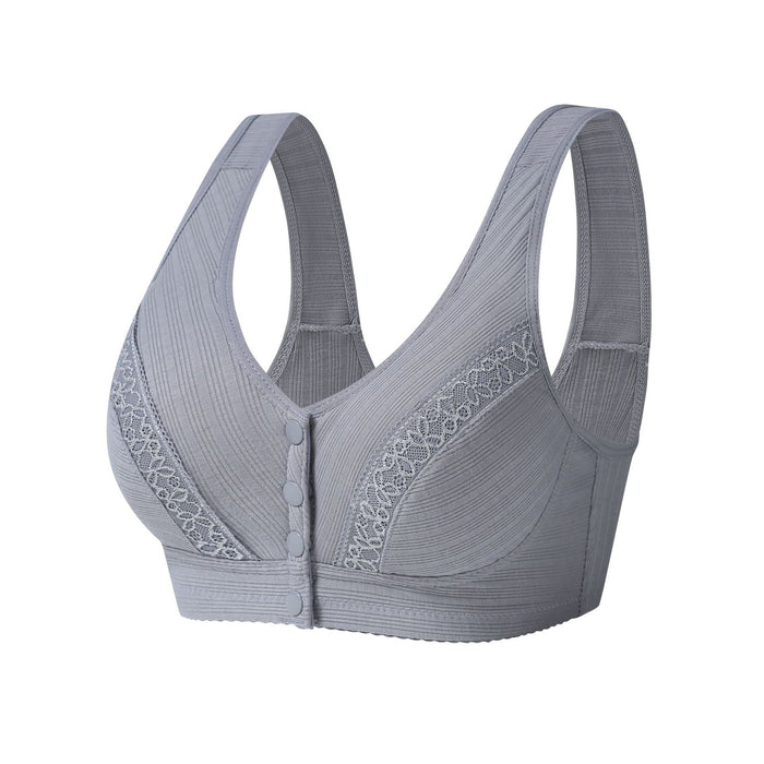 Large size front clasp bra without underwire