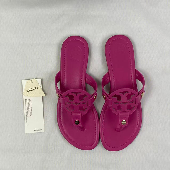 leather slip-on sandals