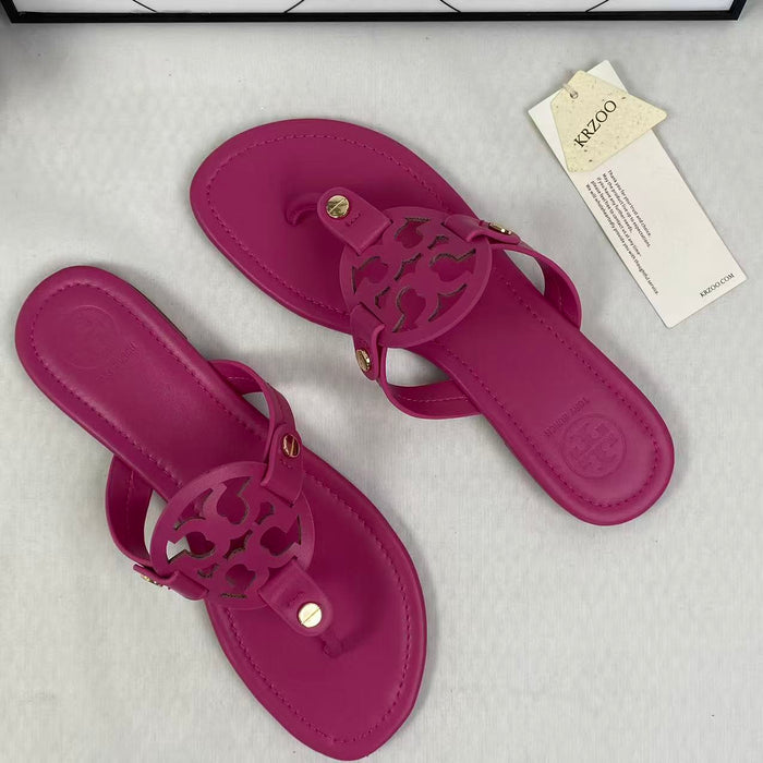 leather slip-on sandals
