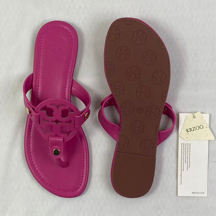 leather slip-on sandals