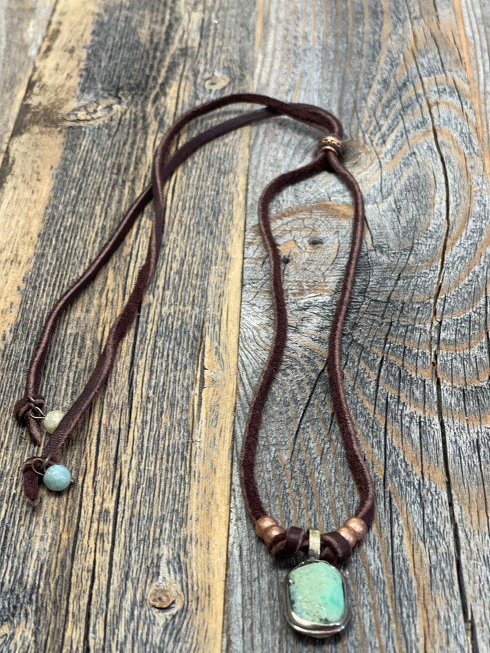 Leather Stone chokers 5 styles