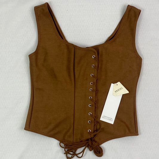 Leather suede drawstring jacket