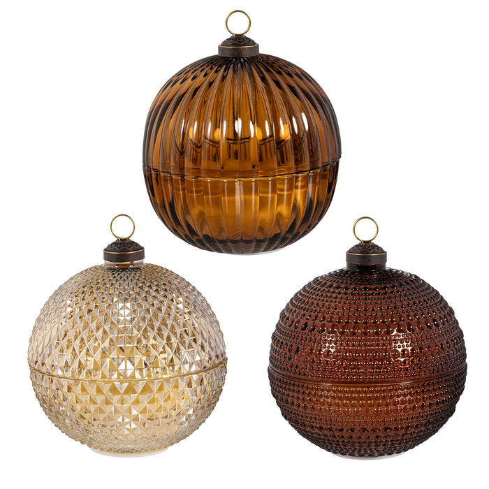 LED Décor Glass Round Candle- 3 STYLES