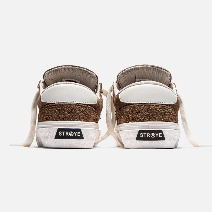 STRAYE Logan Brown Flame – back heel view skate sneaker