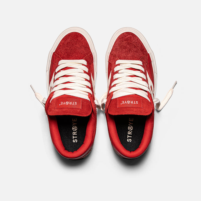 STRAYE Logan Red Flame – top view with cushioned insole