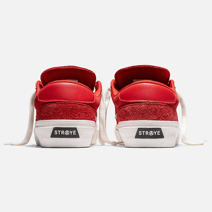 STRAYE Logan Red Flame – back heel view skate sneaker