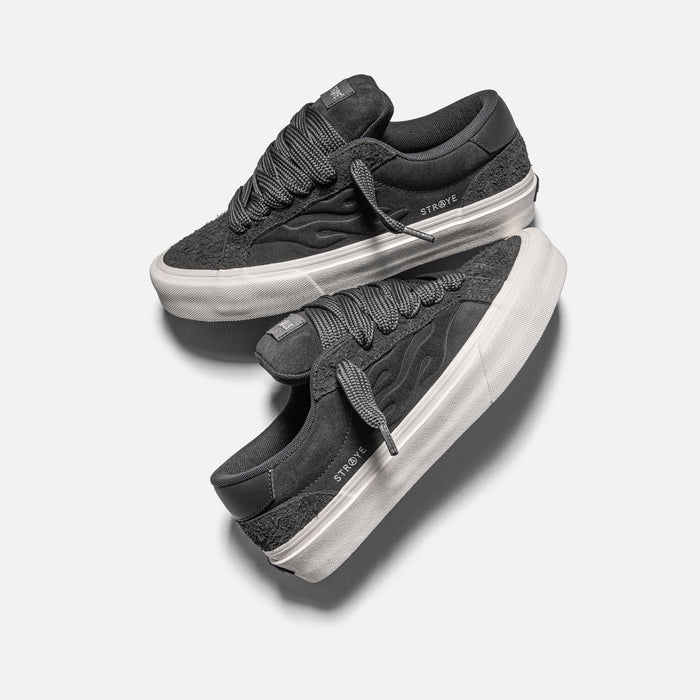 STRAYE Logan Puff Carbon Bevel  – angled lifestyle photo skate shoe
