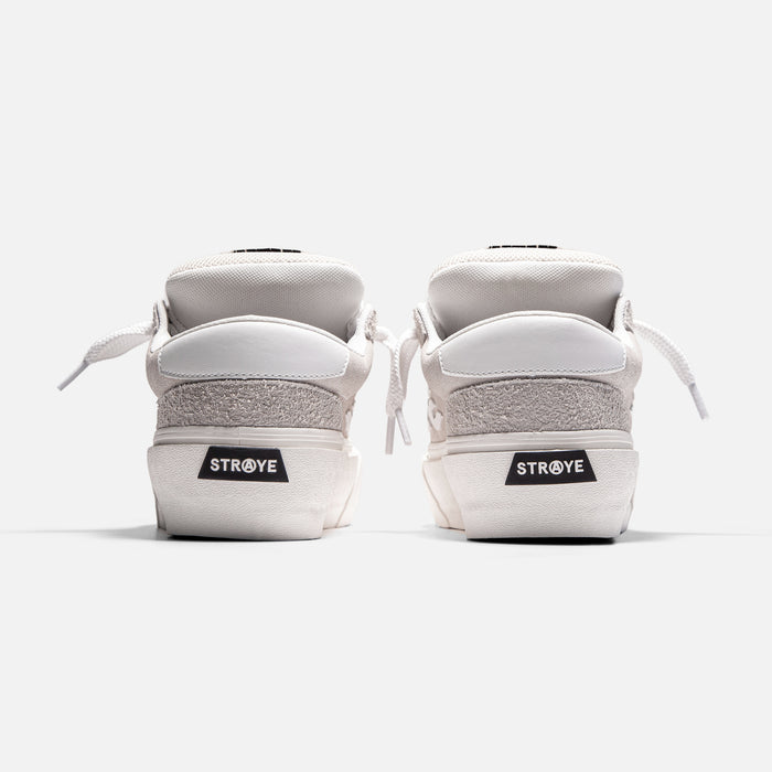 STRAYE Logan Stomper Cream – back heel view platform sneaker