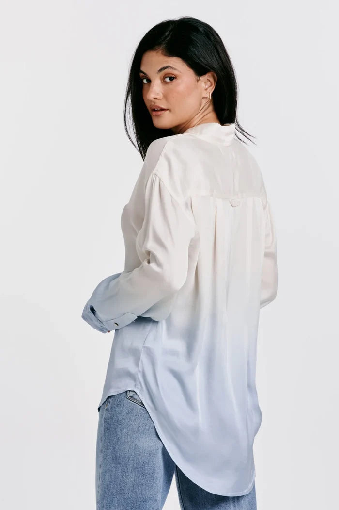 LOLA OVERSIZED SHIRT WATERFALL BLUE OMBRE