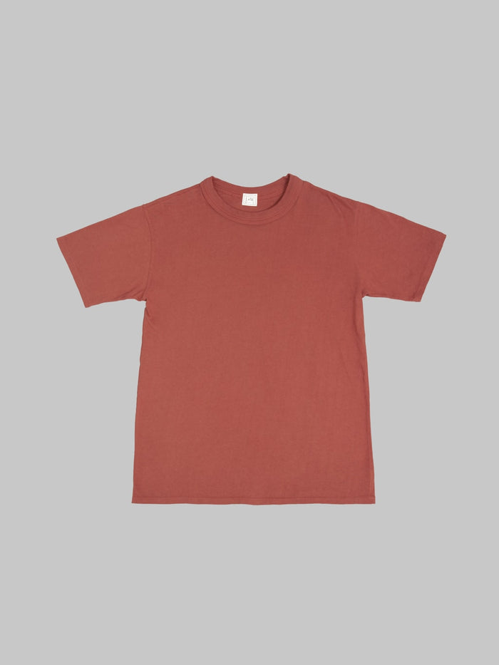 Loop & Weft Loopwheeled  Double Binder Crewneck T-Shirt Burgundy