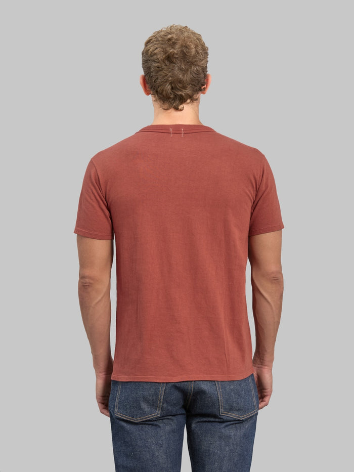 Loop & Weft Loopwheeled  Double Binder Crewneck T-Shirt Burgundy