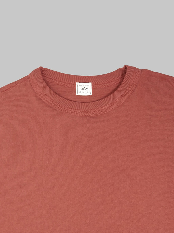 Loop & Weft Loopwheeled  Double Binder Crewneck T-Shirt Burgundy