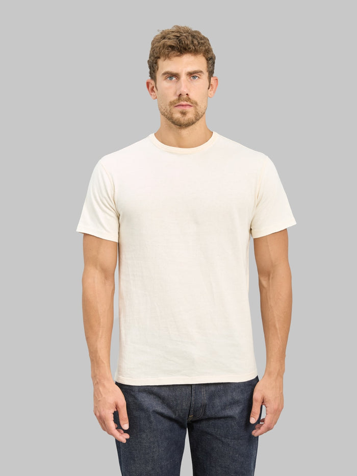 Loop & Weft Loopwheeled  Shoulder Taped Crewneck T-Shirt Classic Ivory