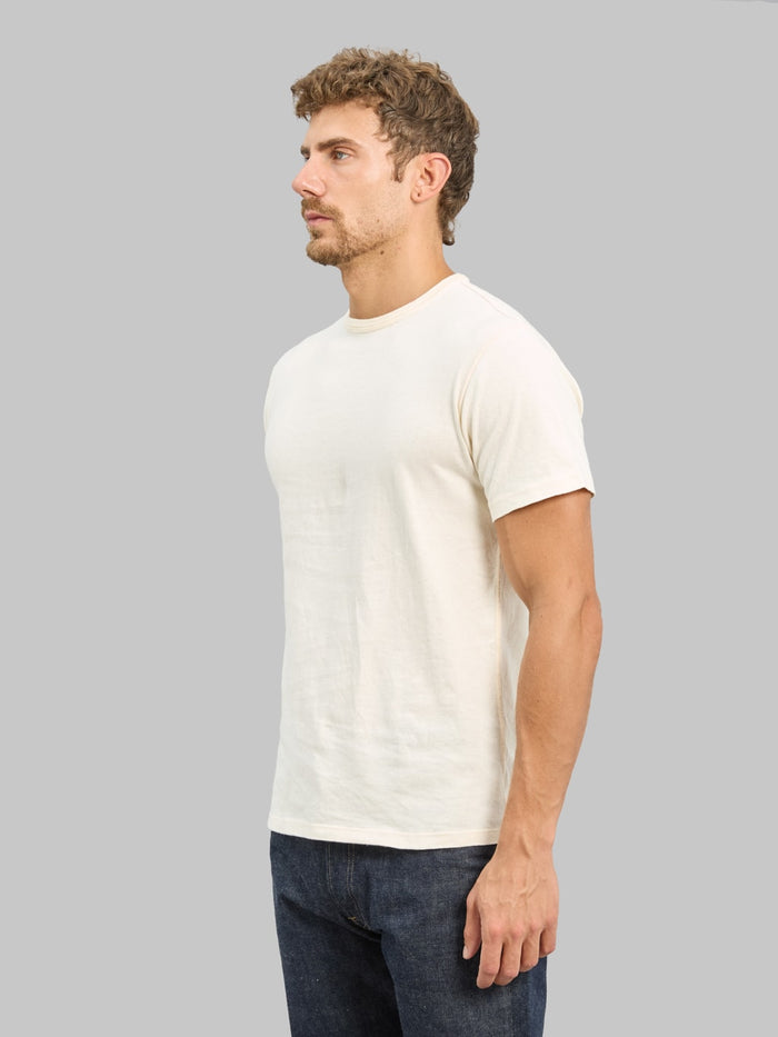 Loop & Weft Loopwheeled  Shoulder Taped Crewneck T-Shirt Classic Ivory
