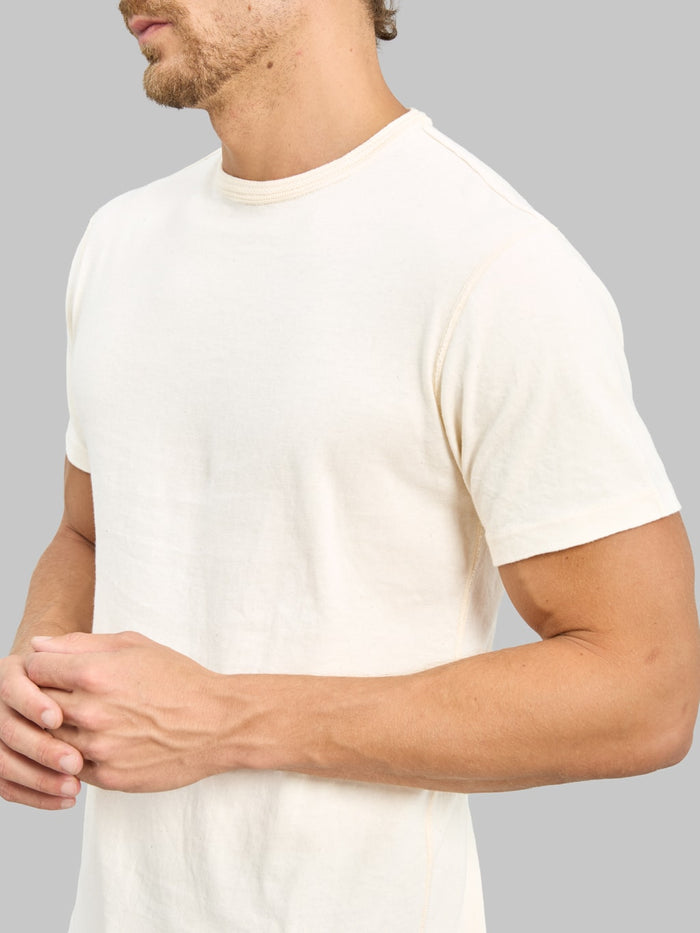 Loop & Weft Loopwheeled  Shoulder Taped Crewneck T-Shirt Classic Ivory