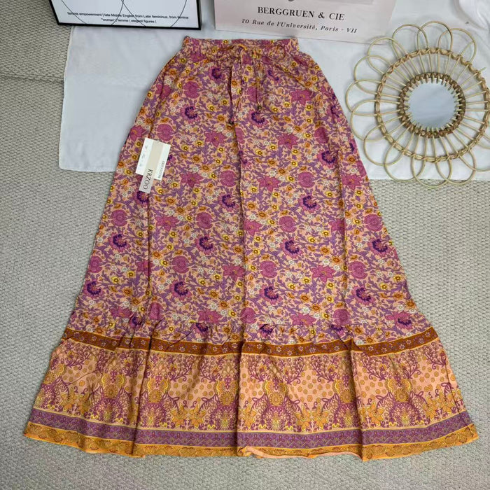 Loose and tight fringed half skirt