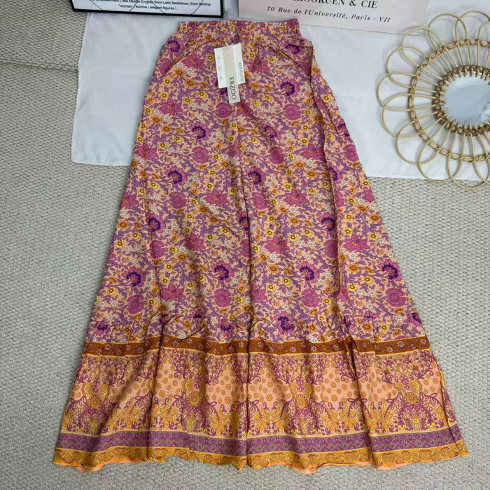 Loose and tight fringed half skirt