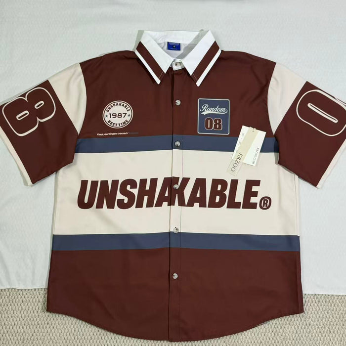 Loose Cuban-style short-sleeved shirt