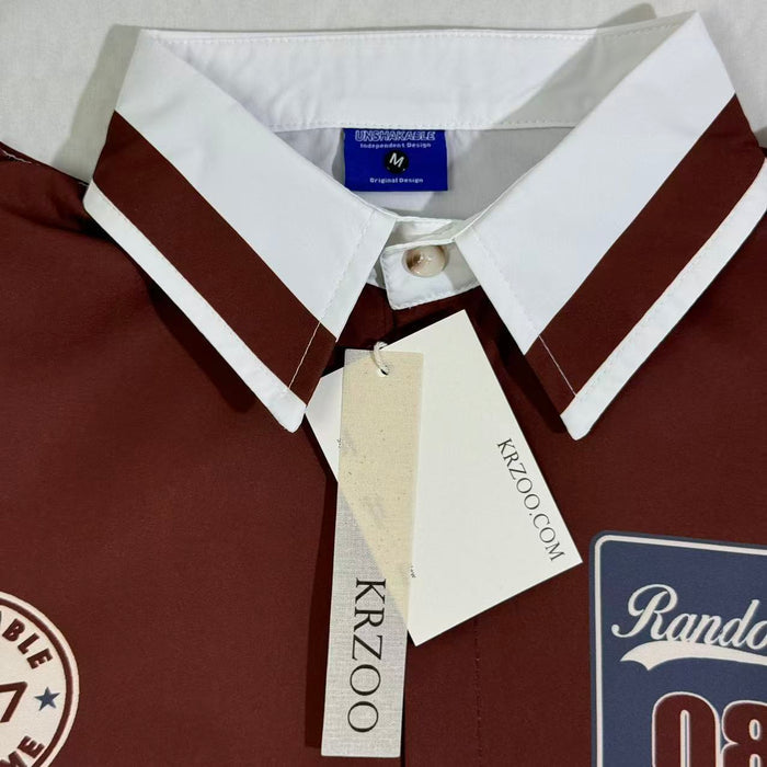 Loose Cuban-style short-sleeved shirt