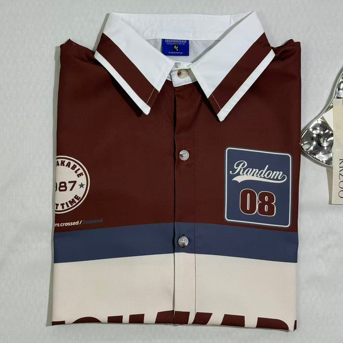 Loose Cuban-style short-sleeved shirt