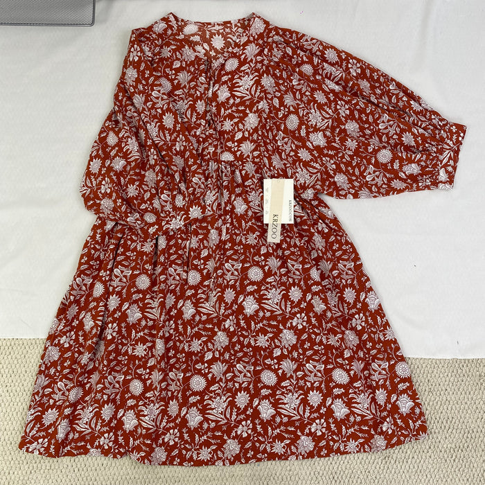 Loose strap printed dress