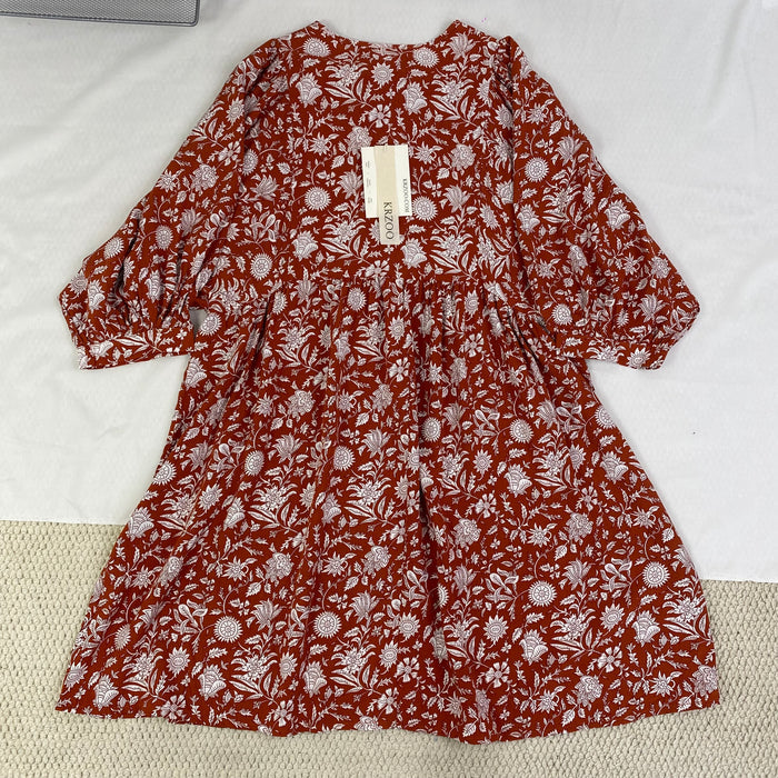Loose strap printed dress