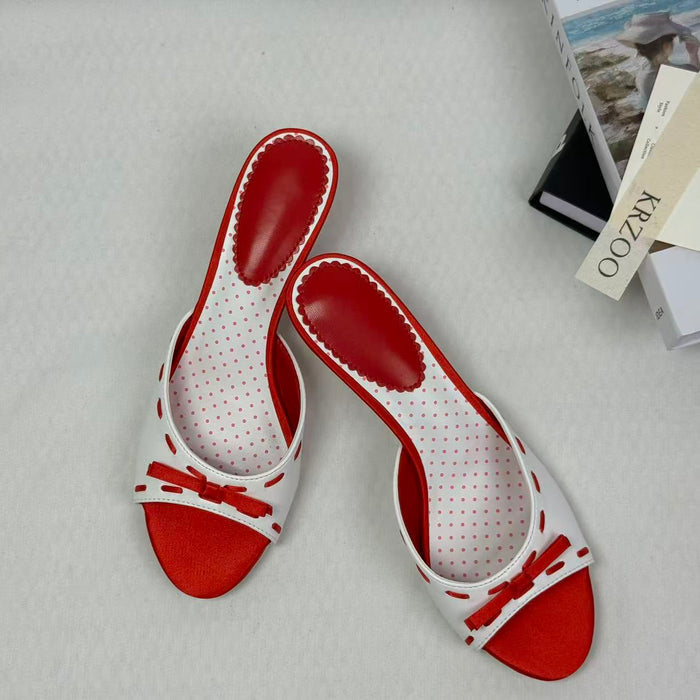 Love Heart Fish Mouth Open-Toe Shoes
