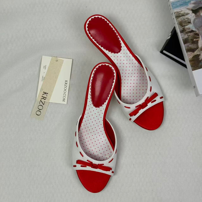 Love Heart Fish Mouth Open-Toe Shoes