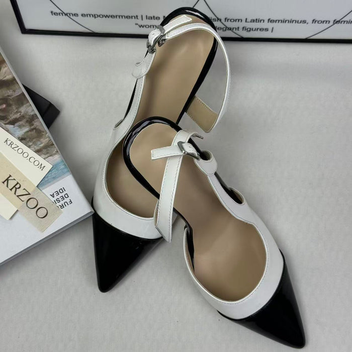 Low-cut ankle strap shoes