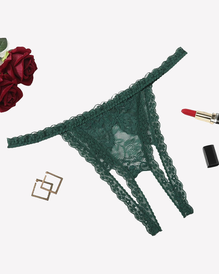 Low Rise Briefs Floral Lace Thong Panties