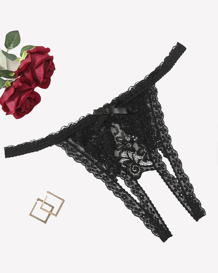 Low Rise Briefs Floral Lace Thong Panties