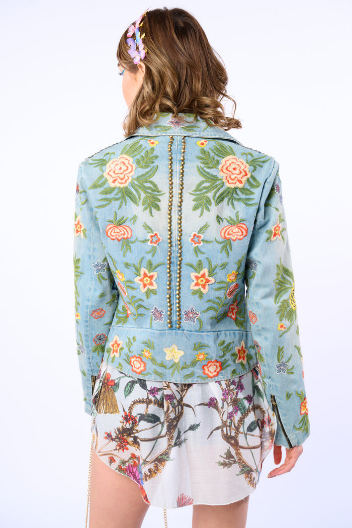 LUCINDA EMBROIDERED DENIM JACKET