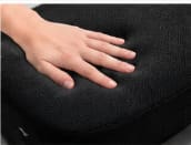 Lumbar Memory Foam Cushion with Cotton Cover – Black Lower Back Support Pillow 30 x 35 cm