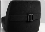 Lumbar Memory Foam Cushion with Cotton Cover – Black Lower Back Support Pillow 30 x 35 cm