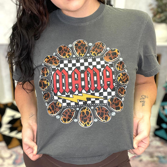 Mama Leopard Concho Graphic Tee
