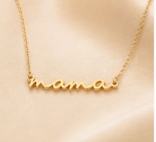 Mama Name Necklace – Gold Plated Elegant Letter Pendant Chain