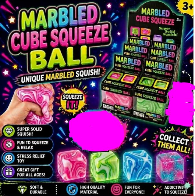 Marbled Cube Squeeze – Viral Swirl Cubes