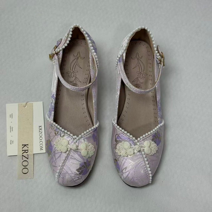 Mary's embroidered high heels