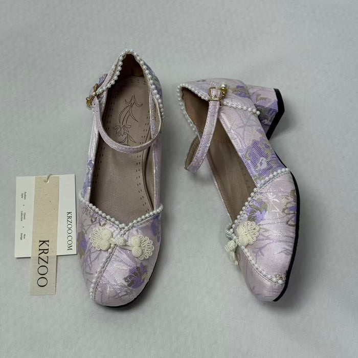Mary's embroidered high heels
