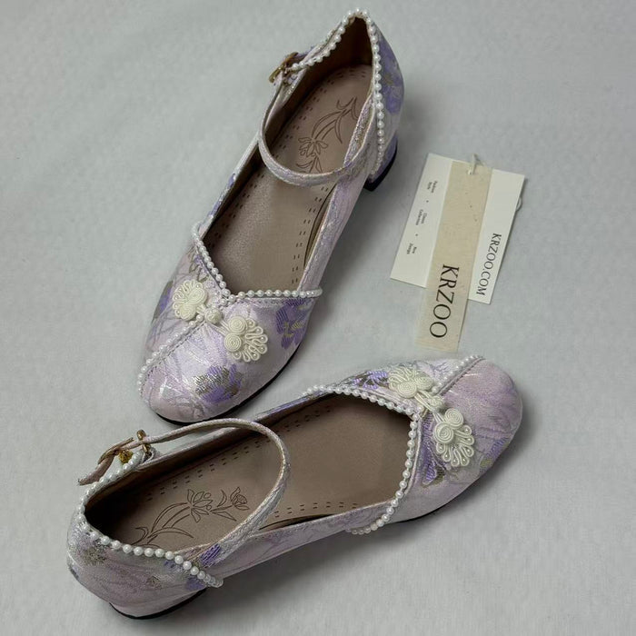 Mary's embroidered high heels